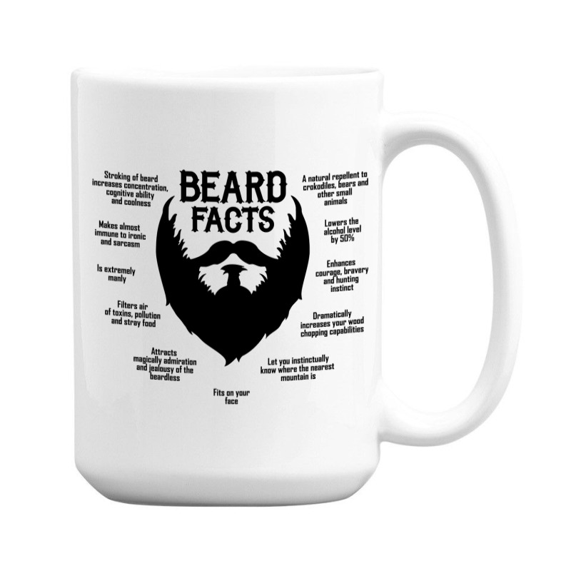 Beard Facts (black) 15 Oz Coffee Mug | Artistshot