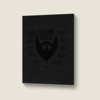 Beard Facts (black) Portrait Canvas Print | Artistshot