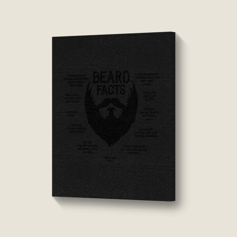 Beard Facts (black) Portrait Canvas Print | Artistshot