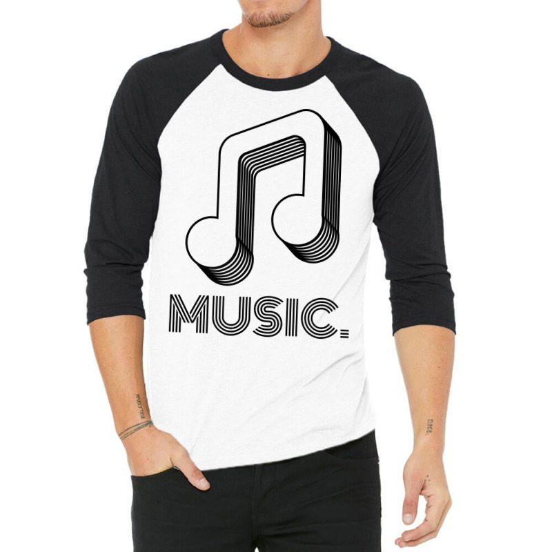 Music With A Note   Music T Shirt 3/4 Sleeve Shirt by toraprqwfg | Artistshot