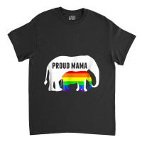 Proud Lgbt Mama Rainbow Elephant   Gay Pride Mom Classic T-shirt | Artistshot