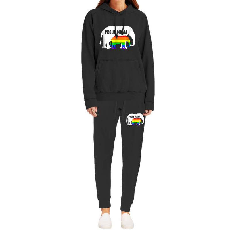 Proud Lgbt Mama Rainbow Elephant   Gay Pride Mom Hoodie & Jogger Set | Artistshot