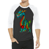 Colorful Chinese Dragon-bzxqh 3/4 Sleeve Shirt | Artistshot