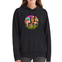 Psychedelic World Hippie Trippy Skull Mushroom Mycologist 42 Vintage Hoodie | Artistshot