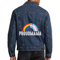 Proudmama Rainbow Lgbt Men Denim Jacket | Artistshot