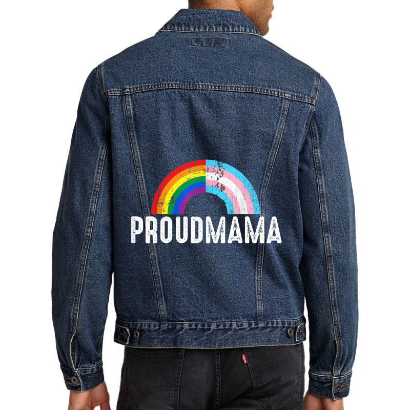 Proudmama Rainbow Lgbt Men Denim Jacket | Artistshot