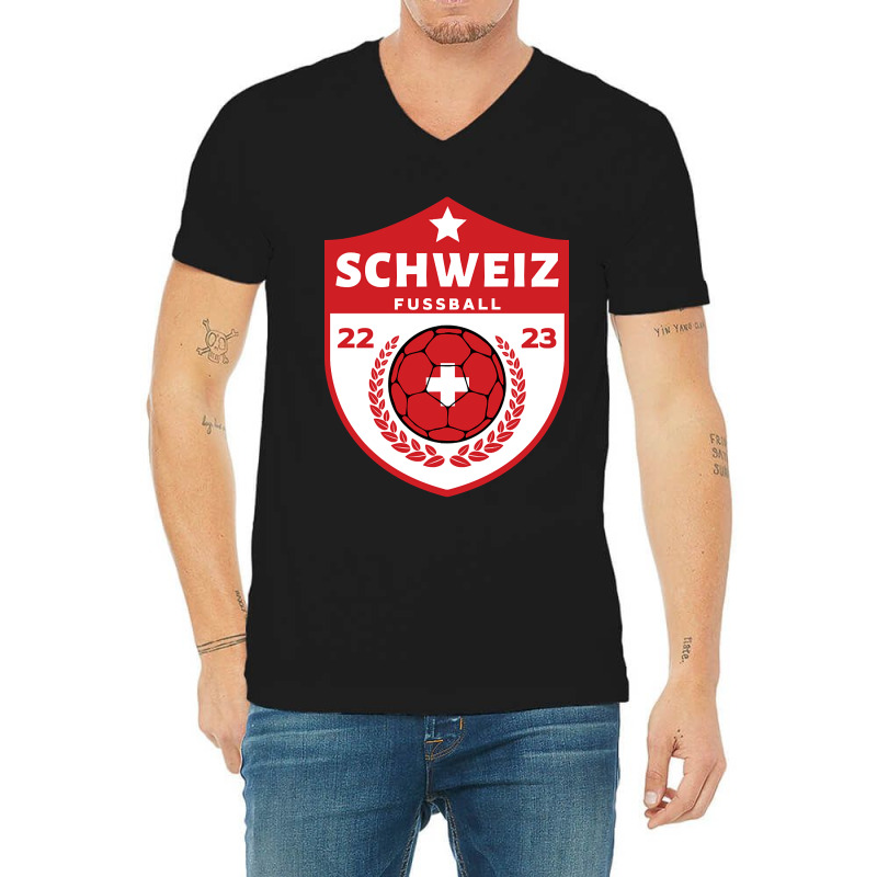 Schweiz Fussball V-neck Tee | Artistshot