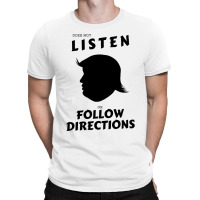 Does Not Listen Or Follow Directions Trump Silhouette Active T-shirt | Artistshot