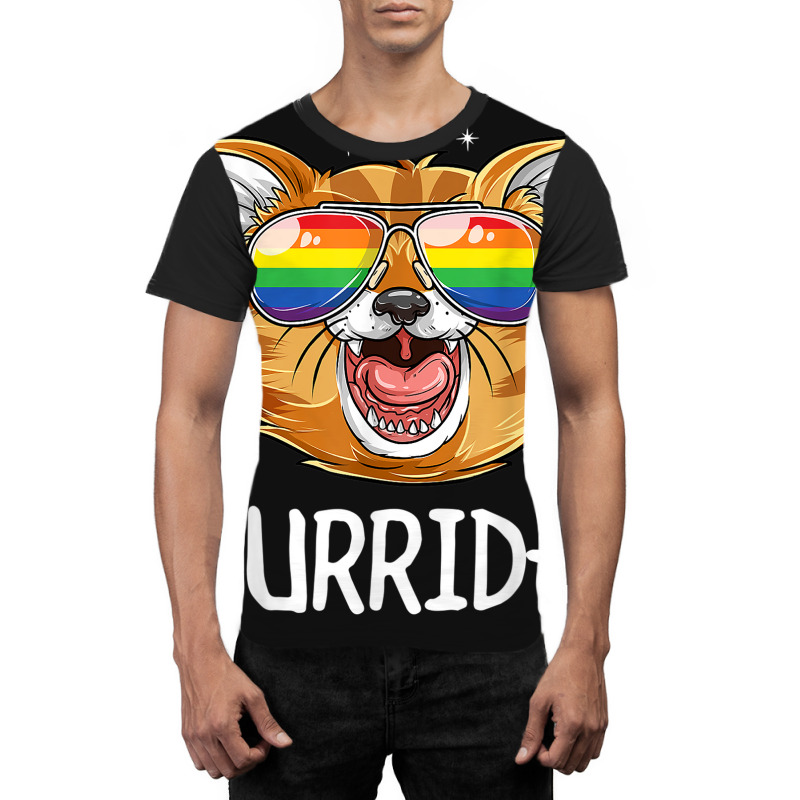 Purride Cat Gay Pride Lgbt Rainbow Flag T Shirt Sunglasses Graphic T-shirt | Artistshot