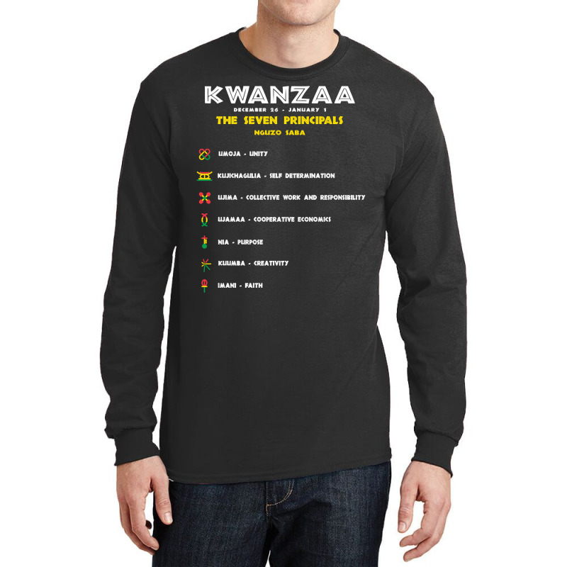 Seven Principles Of Kwanzaa   African American Celebration Pullover Ho Long Sleeve Shirts by adam.troare | Artistshot