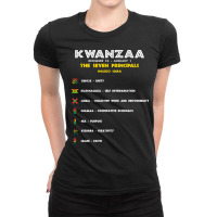 Seven Principles Of Kwanzaa   African American Celebration Sweatshirt Ladies Fitted T-shirt | Artistshot