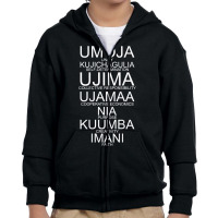 Seven Principles Of Kwanzaa T Shirt Youth Zipper Hoodie | Artistshot