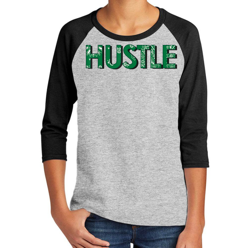 Calidesign Green Bandana Print Hustle Youth 3/4 Sleeve | Artistshot