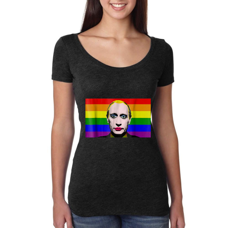 Putin Gay Clown Meme Women's Triblend Scoop T-shirt by KEVINHAVEZ | Artistshot