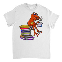 Reading Books Avid Reader Bibliophile Novel Tadpole Coffee T Shirt Classic T-shirt | Artistshot