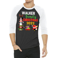 Walker Family Name Gift   Walker Family Christmas T Shirt 3/4 Sleeve Shirt | Artistshot