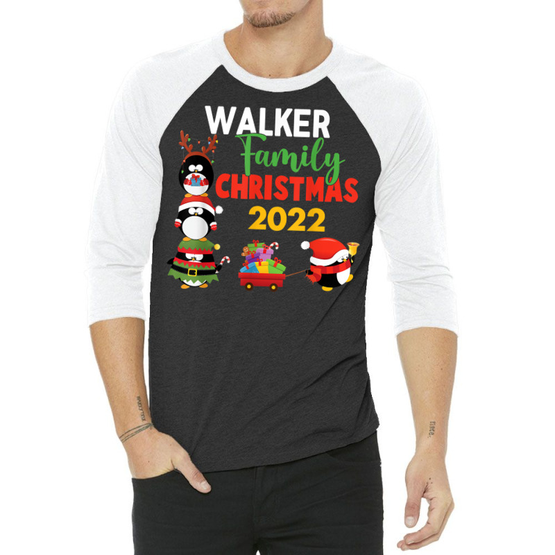 Walker Family Name Gift   Walker Family Christmas T Shirt 3/4 Sleeve Shirt | Artistshot