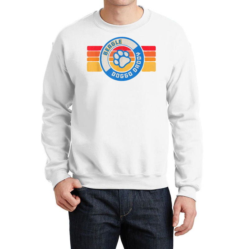 Retro Beagle Doggo Daddy 80s Vintage Dog Dad T Shirt Crewneck Sweatshirt | Artistshot