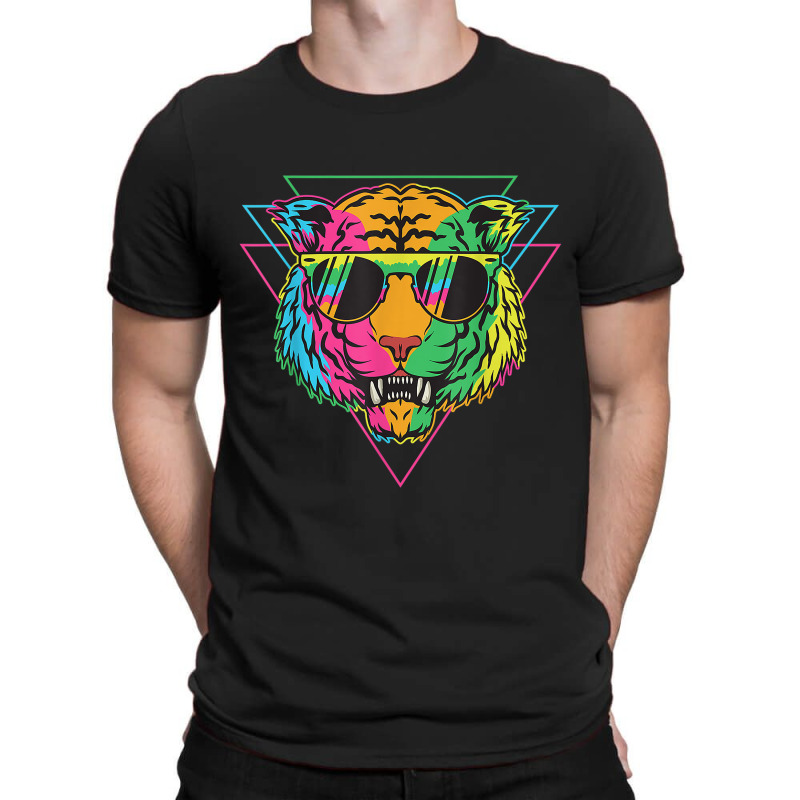 Radical Vintage Styled Rainbow Tiger Men Women 001 T-shirt | Artistshot