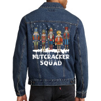 Retro Nutcracker Squad Ballet Dance Matching Family Xmas Pjs T Shirt Men Denim Jacket | Artistshot