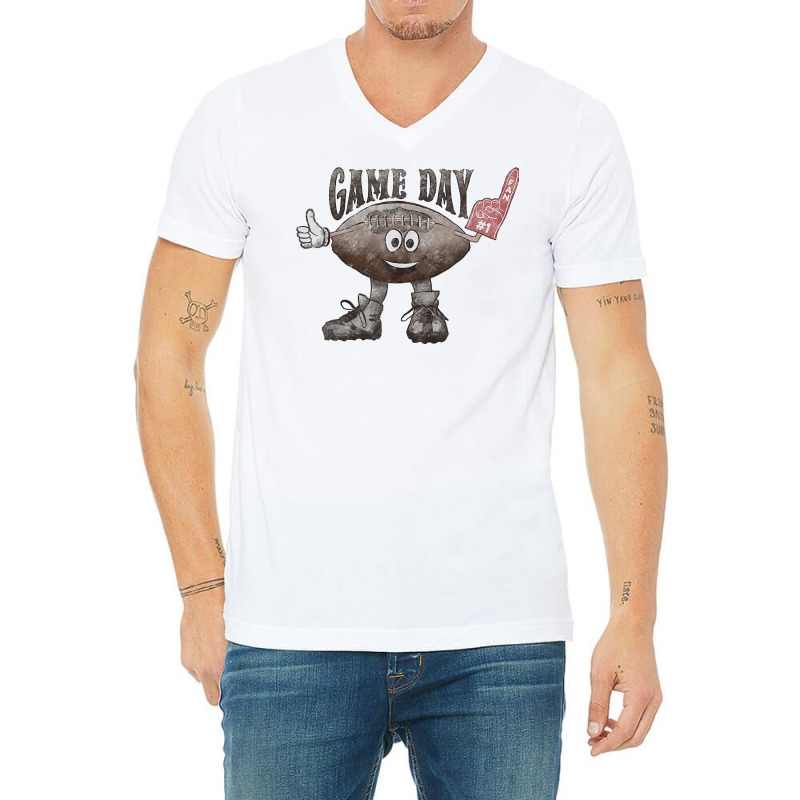 Retro Western Game Day Football Sport Lover Vintage T Shirt V-neck Tee | Artistshot