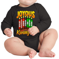 Joyous Kwanzaa Kinara Candles Ombre 7 Principles T Shirt Long Sleeve Baby Bodysuit | Artistshot