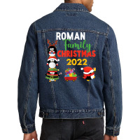 Roman Family Name Gift   Roman Family Christmas T Shirt Men Denim Jacket | Artistshot