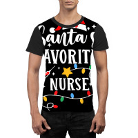 Santa's Favorite Nurse Christmas Lights Pajamas Boys Girls T Shirt Graphic T-shirt | Artistshot