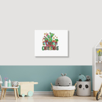 Western Christmas Cactus Leopard Merry Christmas T Shirt Landscape Canvas Print | Artistshot