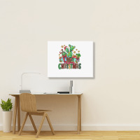 Western Christmas Cactus Leopard Merry Christmas T Shirt Landscape Canvas Print | Artistshot