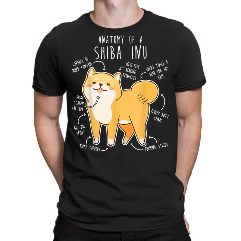 Shiba Inu Dog Anatomy, Funny Pet Red Shibe Mom Cute Doge Dad T Shirt T-shirt | Artistshot