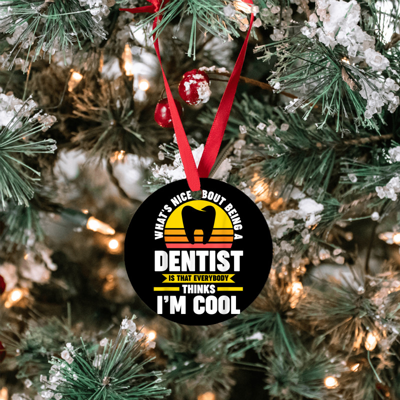 What's Nice About Being A Dentist Dentist Job T Shirt Ornament | Artistshot