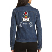 Strong Rooster Brazilian Jiu Jitsu Bjj Martial Arts Fighter T Shirt Ladies Denim Jacket | Artistshot