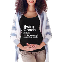 Swim Coach Funny Definition Trainer Gift Design Maternity Scoop Neck T-shirt | Artistshot