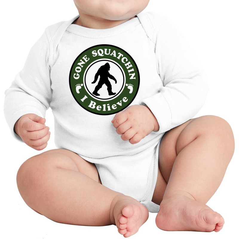 Gone Squatchin I Belive Long Sleeve Baby Bodysuit by brendajackson | Artistshot