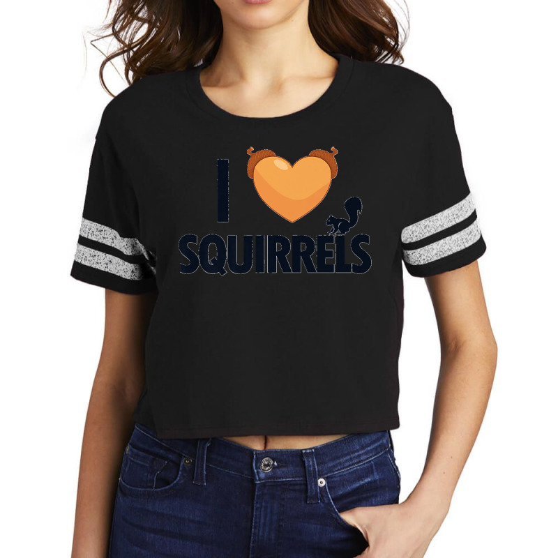 I Love Squirrels Eastern Gray Japanese Fox Squirrel Premium Scorecard Crop Tee | Artistshot