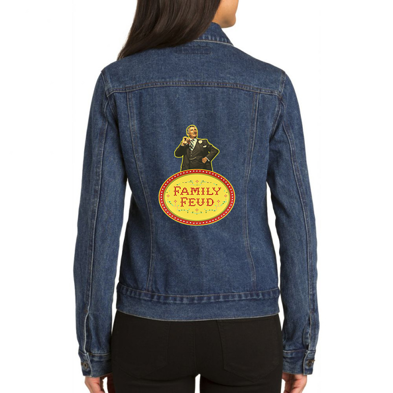 Family Feud Richard Dawson Ladies Denim Jacket by KarrieLBreuer | Artistshot