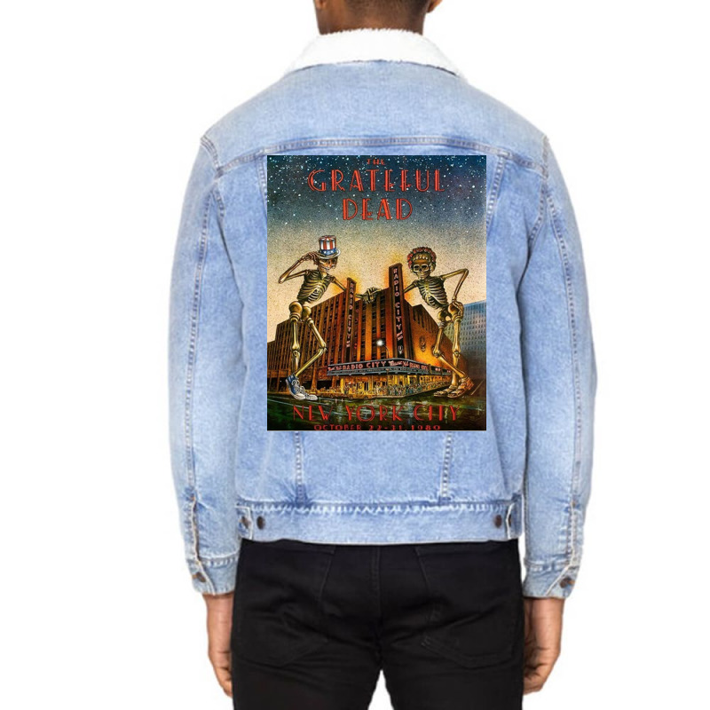 Grateful City Unisex Sherpa-lined Denim Jacket | Artistshot