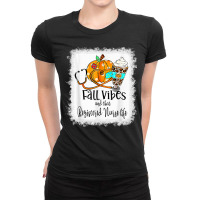 Fall Vibe And That Registered Nurse Life Autumn Thanksgiving Ladies Fitted T-shirt | Artistshot