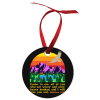 Bible Verse Matthew 1128 Come To Me All Who Are Weary Boy Ornament | Artistshot