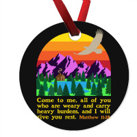 Bible Verse Matthew 1128 Come To Me All Who Are Weary Boy Ornament | Artistshot