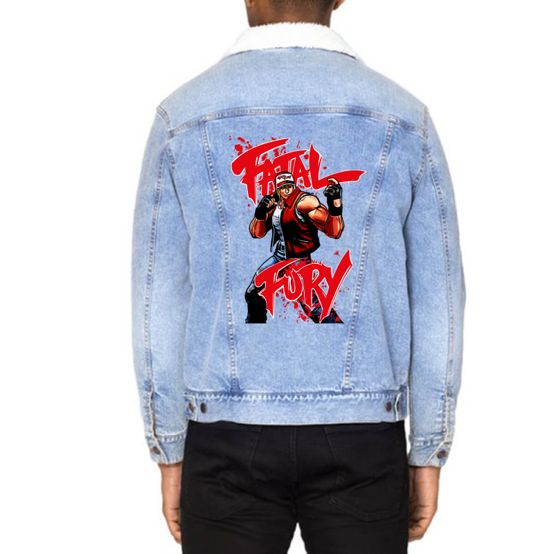 Fatal Fury 1 Unisex Sherpa-Lined Denim Jacket by KevinO'Connor | Artistshot