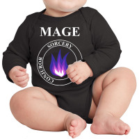 Mage Fantasy Rpg Class Arcane Magic Long Sleeve Baby Bodysuit | Artistshot