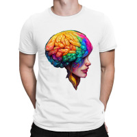 Human With Colourfull Brain T-shirt | Artistshot