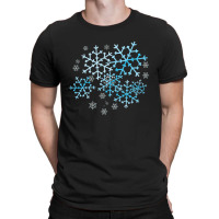 Blue Snowflakes T-shirt | Artistshot