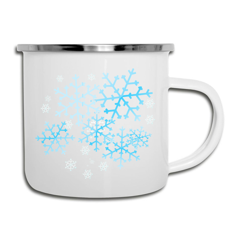 Blue Snowflakes Camper Cup | Artistshot