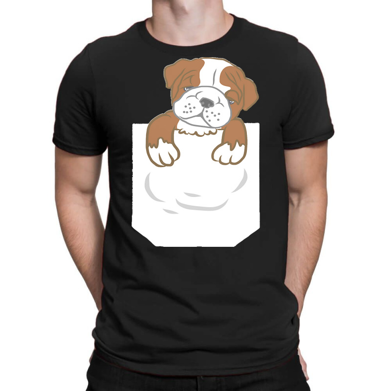 English Bulldog Gift T  Shirt Cute Funny English Bulldog Puppy Pocket T-shirt | Artistshot