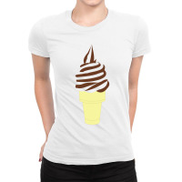 Ice Cream Chocolatte Vanilla Ladies Fitted T-shirt | Artistshot