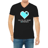 Video Game Geek Pixel Heart V-neck Tee | Artistshot