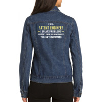 Patent Engineer I Solve Problems Funny Gift Ladies Denim Jacket | Artistshot